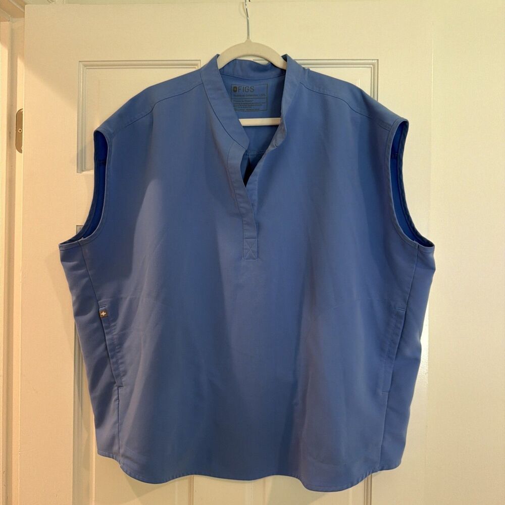 FIGS Women’s Rafaela Oversized Scrub Top 3XL Blue XXXL